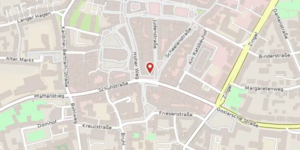 Karte der Umgebung von Schuhstraße 33, 31134 Hildesheim