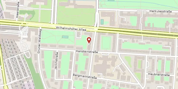 Karte der Umgebung von Virchow Straße 10, 34121 Kassel