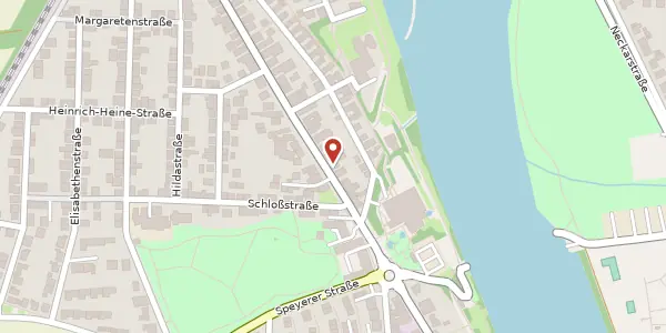 Karte der Umgebung von Hauptstraße 376, 68535 Edingen-Neckarhausen