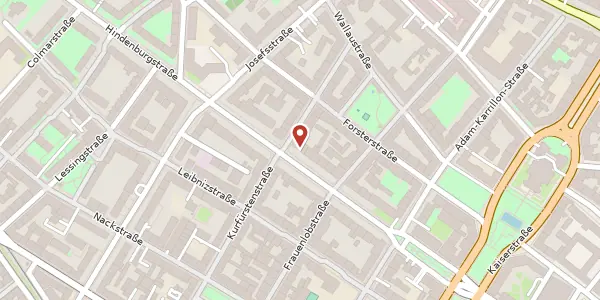 Karte der Umgebung von Hindenburgstraße 28, 55118 Mainz