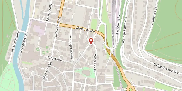 Karte der Umgebung von Bahnhofstraße 34, 72202 Nagold