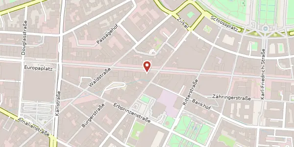 Karte der Umgebung von Kaiserstr. 183, 76133 Karlsruhe