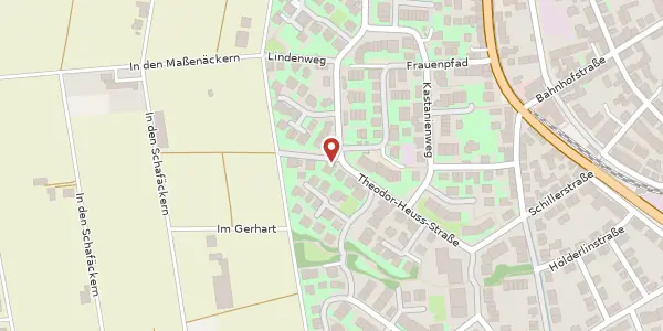 Karte der Umgebung von Weidenweg 1, 69221 Dossenheim