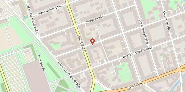 Karte der Umgebung von Hinrichsenstraße 31, 04105 Leipzig