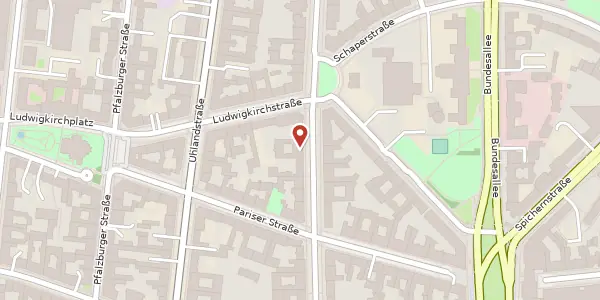 Karte der Umgebung von Fasanenstraße 42, 10719 Berlin