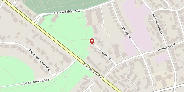 Karte der Umgebung von Hausfeld 13, 45891 Gelsenkirchen