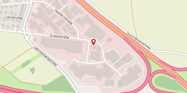 Karte der Umgebung von Dieselstraße 14, 89160 Dornstadt