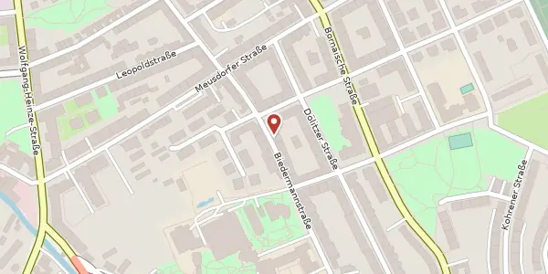 Karte der Umgebung von Biedermannstraße 57, 04277 Leipzig