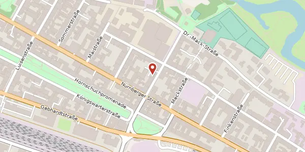Karte der Umgebung von Jakobinenstr. 7, 90762 Fürth