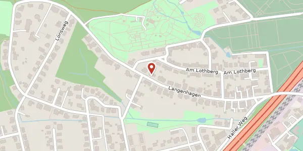 Karte der Umgebung von Langenhagen 62, 33617 Bielefeld
