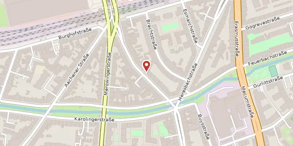 Karte der Umgebung von Brunnenstr. 32, 40223 Düsseldorf