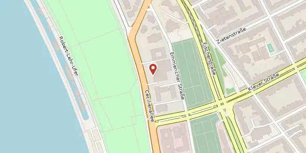 Karte der Umgebung von Cecilienallee 6-7, 40474 Düsseldorf