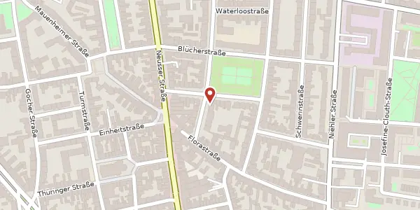 Karte der Umgebung von Yorckstr. 12, 50733 Köln