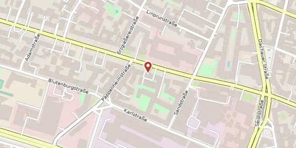 Karte der Umgebung von Nymphenburger Str. 25, 80335 München