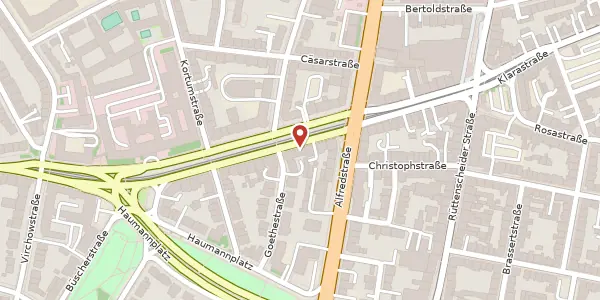 Karte der Umgebung von Zweigertstr. 33, 45130 Essen