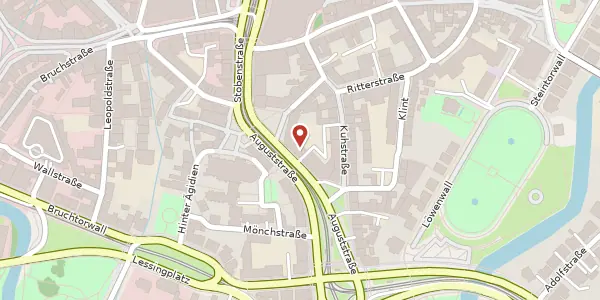Karte der Umgebung von Auguststraße 4/5, 38100 Braunschweig