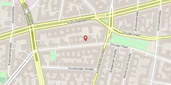 Karte der Umgebung von Xantener Straße 15 A, 10707 Berlin