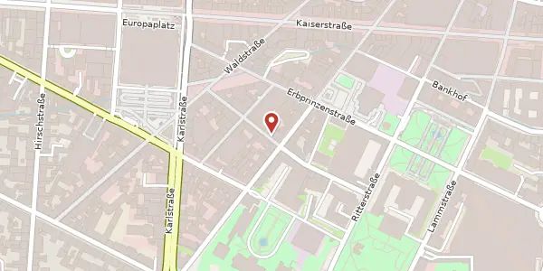 Karte der Umgebung von Blumenstraße 6, 76133 Karlsruhe