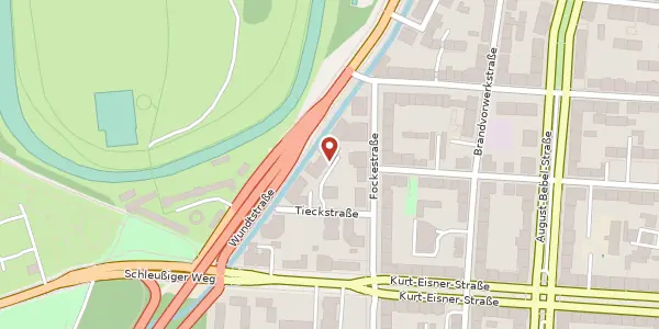 Karte der Umgebung von Fockestraße 6, 04275 Leipzig
