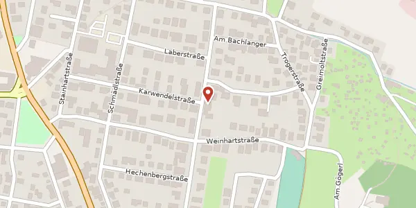 Karte der Umgebung von Krottenkopfstr. 9 a, 82362 Weilheim