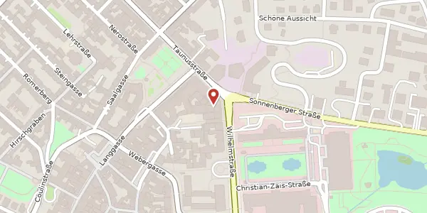 Karte der Umgebung von Wilhelmstr. 62, 65183 Wiesbaden
