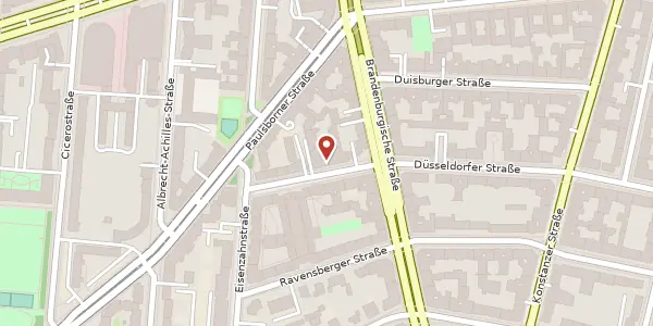 Karte der Umgebung von Paderborner Straße 2, 10709 Berlin