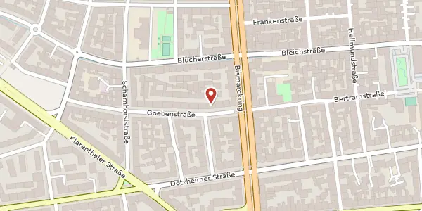 Karte der Umgebung von Goebenstr. 5, 65195 Wiesbaden