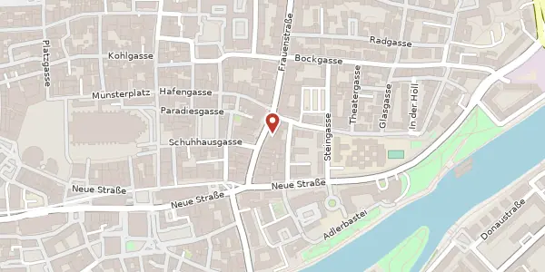 Karte der Umgebung von Frauenstraße 16, 89073 Ulm/Donau