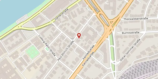 Karte der Umgebung von Paul-Ehrlich-Str. 19, 60596 Frankfurt