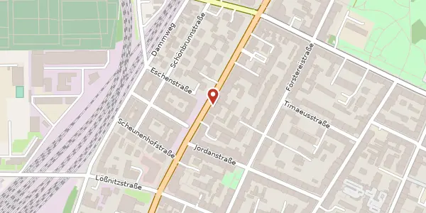 Karte der Umgebung von Königsbrücker Straße 54, 01099 Dresden