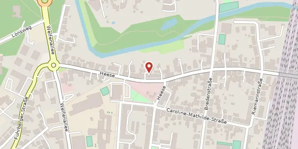 Karte der Umgebung von Heese 40, 29225 Celle