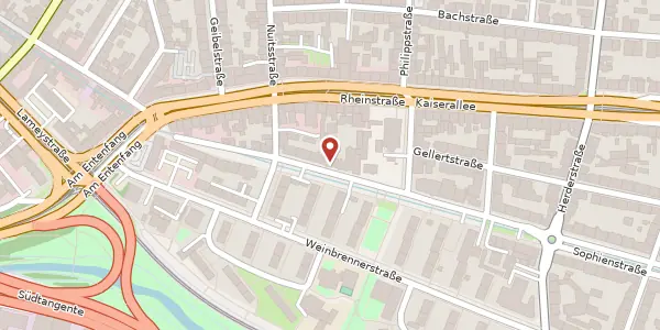 Karte der Umgebung von Sophienstraße 240, 76185 Karlsruhe