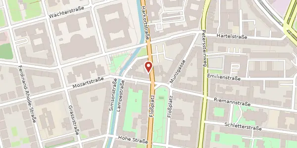 Karte der Umgebung von Harkortstraße 10, 04107 Leipzig
