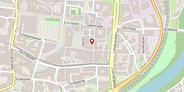 Karte der Umgebung von Oberlauengasse 3 a, 07743 Jena