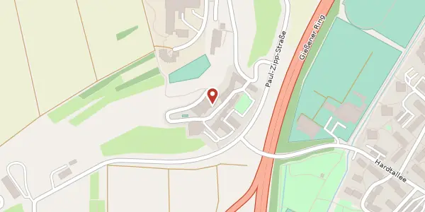 Karte der Umgebung von Unterer Hardthof 21a, 35398 Gießen
