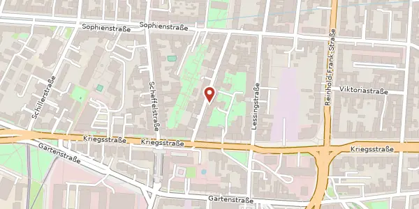 Karte der Umgebung von Moninger Straße 23, 76135 Karlsruhe