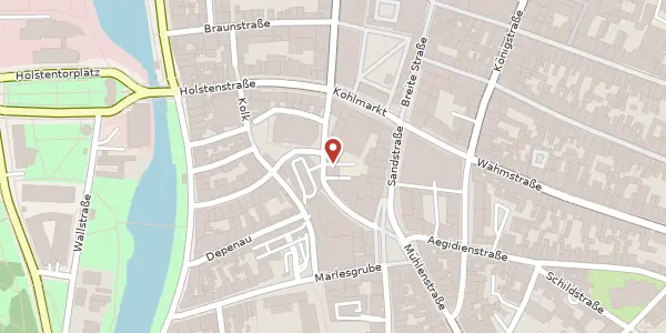 Karte der Umgebung von Schmiedestraße 20 - 22, 23552 Lübeck