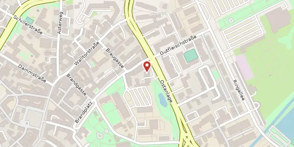 Karte der Umgebung von Ostanlage 16, 35390 Gießen