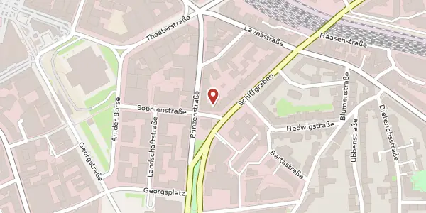 Karte der Umgebung von Sophienstraße 1, 30159 Hannover