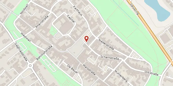Karte der Umgebung von Scharnstr. 2, 46509 Xanten