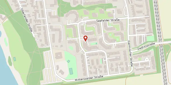 Karte der Umgebung von Seefelder Str. 25, 86163 Augsburg