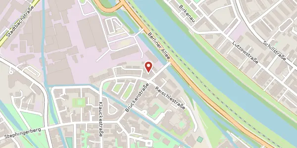 Karte der Umgebung von Brückenstr. 27, 86153 Augsburg