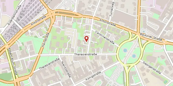 Karte der Umgebung von Erna-Berger-Straße 5, 01097 Dresden