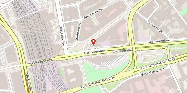 Karte der Umgebung von Adenauerallee 1, 20097 Hamburg