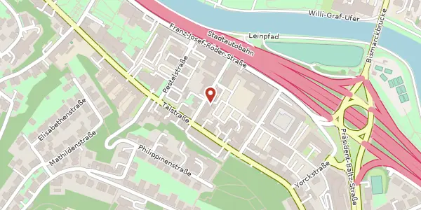 Karte der Umgebung von Zähringer Straße 6, 66119 Saarbrücken