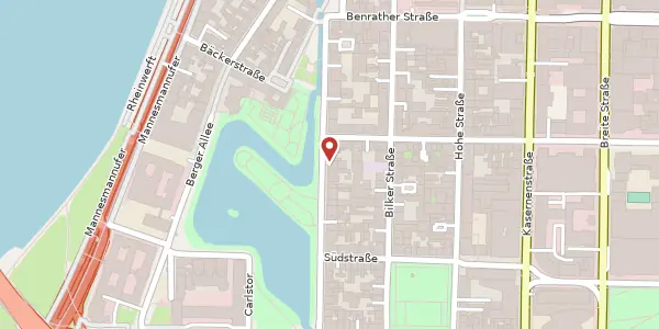 Karte der Umgebung von Poststr. 12, 40213 Düsseldorf