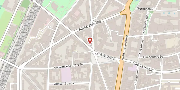 Karte der Umgebung von Venloer Str. 2, 50672 Köln