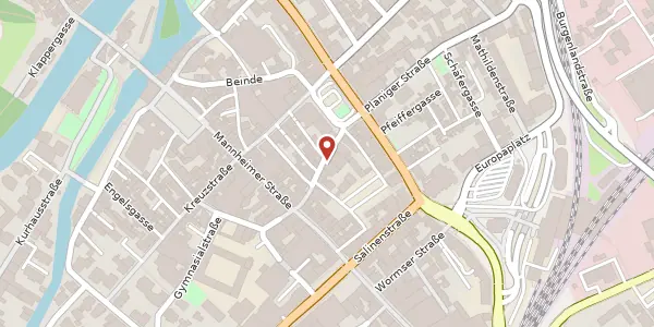 Karte der Umgebung von Römerstraße 18-20, 55543 Bad Kreuznach