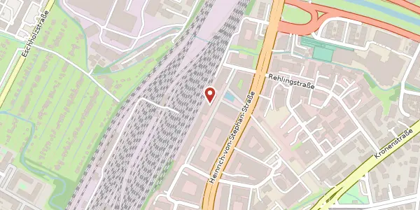 Karte der Umgebung von Heinrich-von-Stephan-Straße 15, 79100 Freiburg im Breisgau