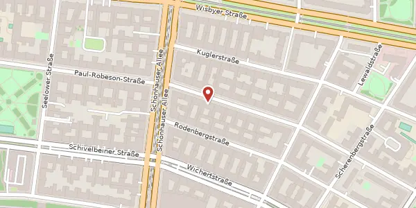 Karte der Umgebung von Erich-Weinert-Straße 8, 10439 Berlin